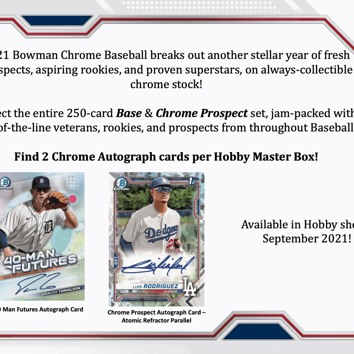 2021 Bowman Chrome Baseball Hobby Box