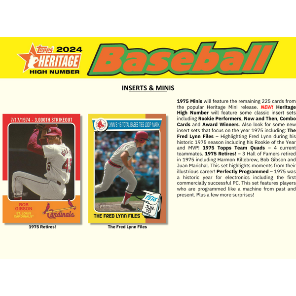 2024 Topps Heritage High Number Baseball Hobby Box