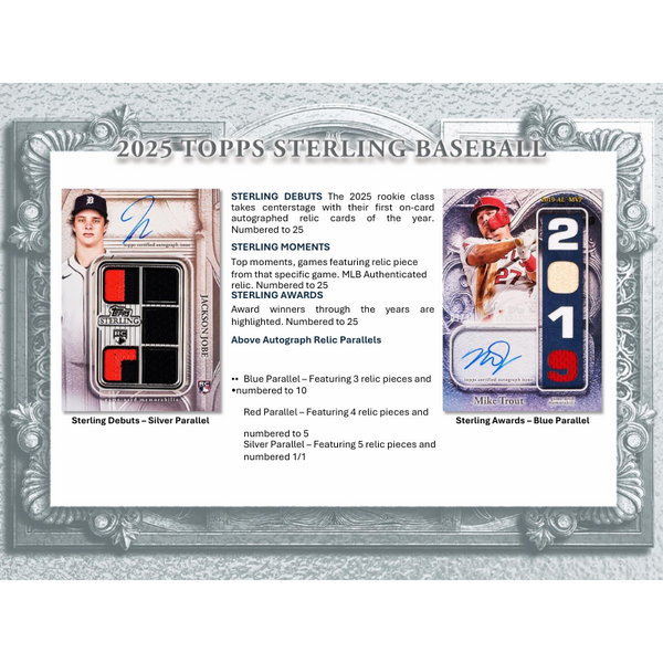 2025 Topps Sterling Baseball Hobby Box