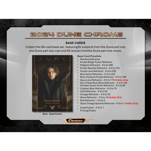 2024 Topps Dune Chrome Hobby Box