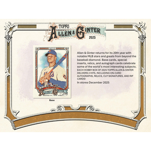 2025 Topps Allen & Ginter Baseball Hobby 12 Box Case